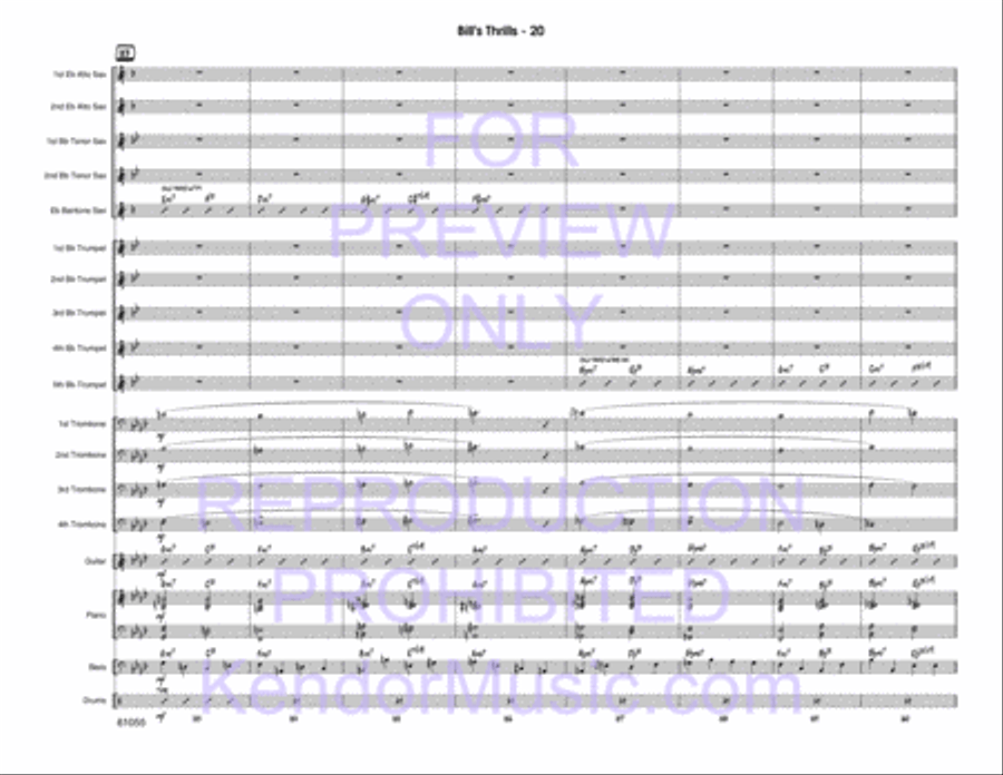Bill's Thrills Jazz Ensemble scores gallery preview page 21