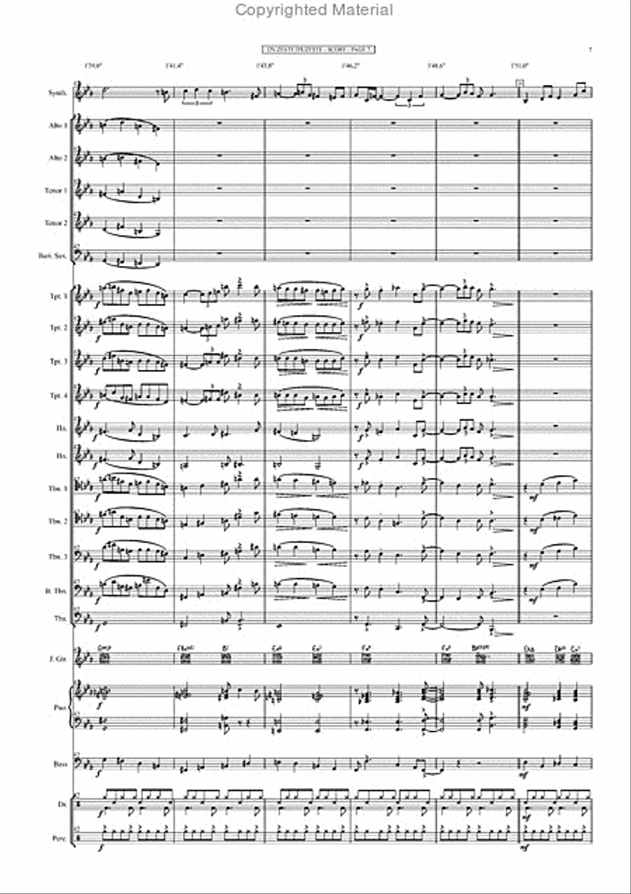 UN ZESTE D'UZESTE Big Band & Synthe Jazz Ensemble scores gallery preview page 8