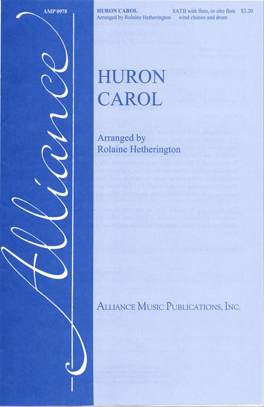 Huron Carol 4-Part scores gallery preview page 1