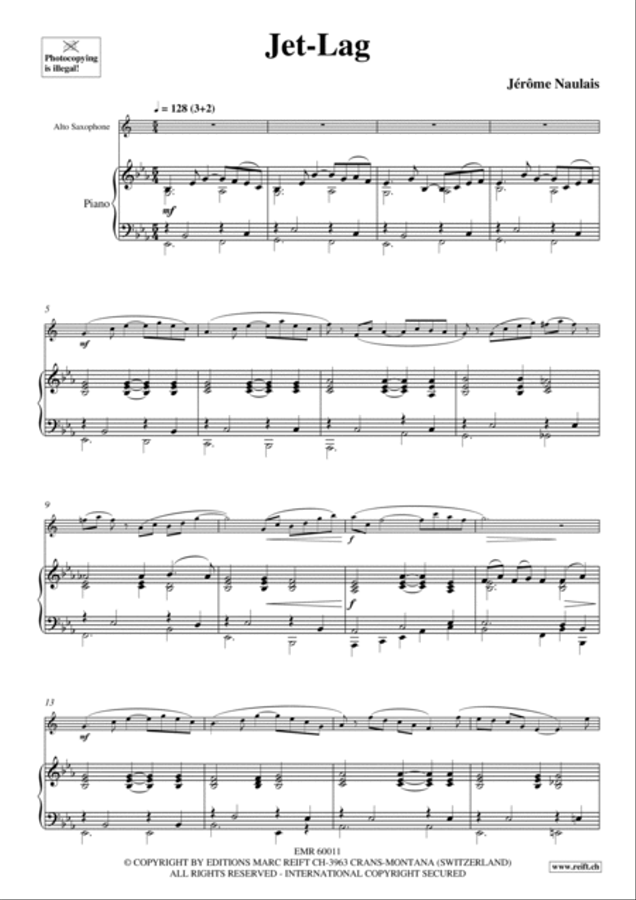 Jet-Lag Jet-Lag Alto Saxophone scores gallery preview page 5