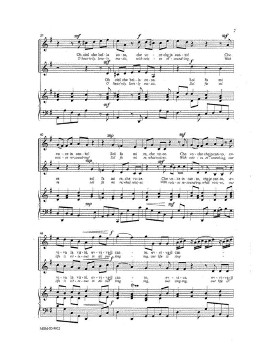 Che bella cosa What Lovely Music SSA scores gallery preview page 4