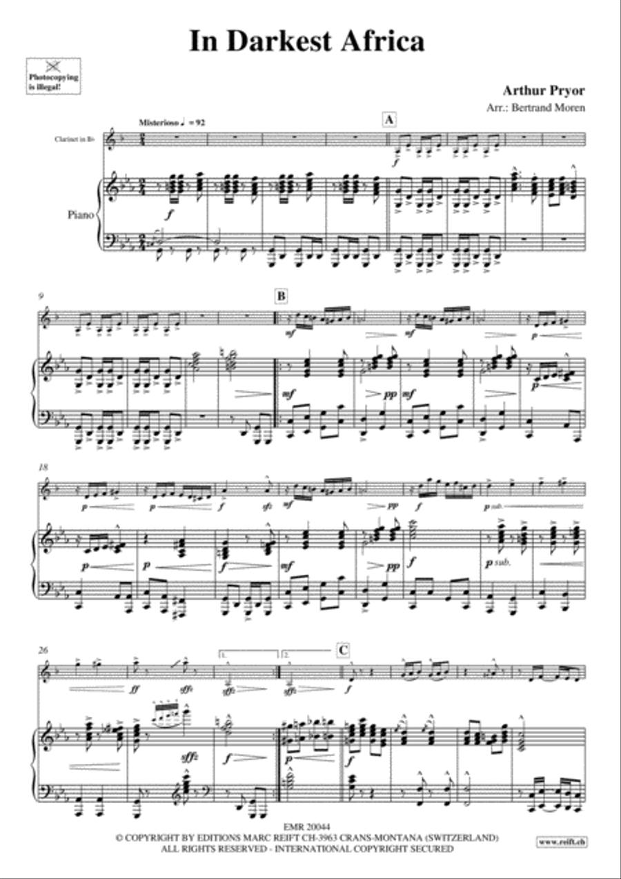 In Darkest Africa Clarinet Solo scores gallery preview page 3