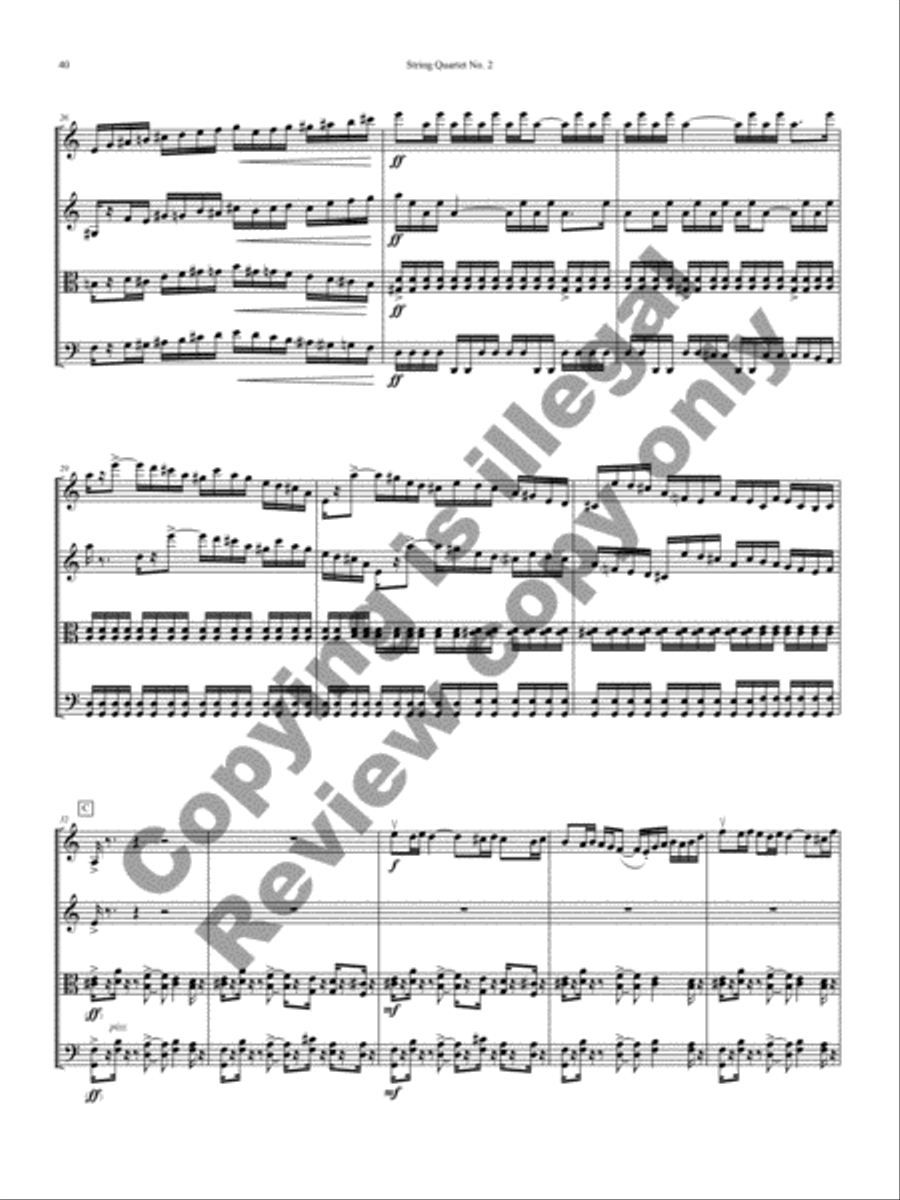 String Quartet No. 2 String Quartet scores gallery preview page 41