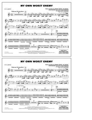 My Own Worst Enemy (arr. Matt Conaway) - Bb Clarinet