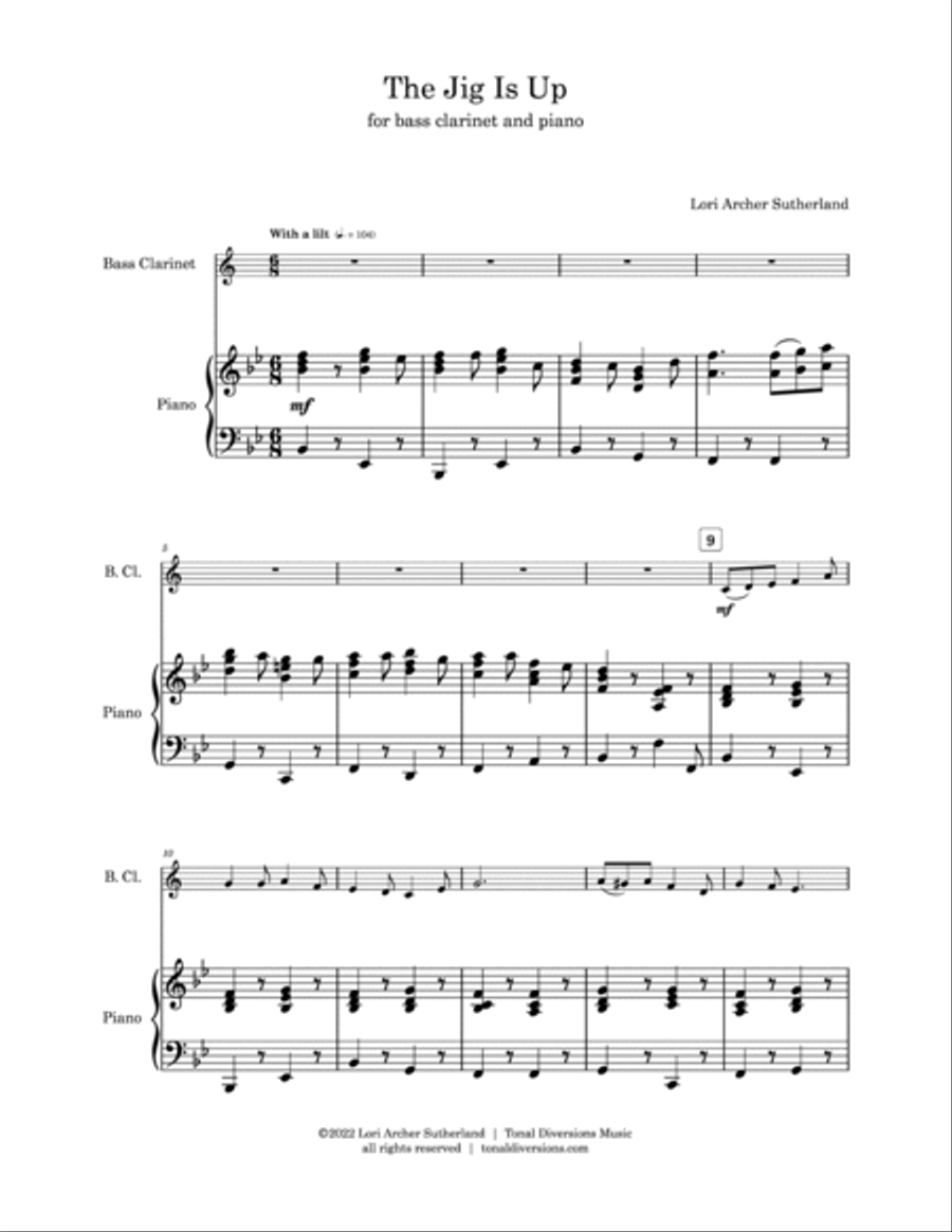 The Jig Is Up Bass Clarinet scores gallery preview page 2
