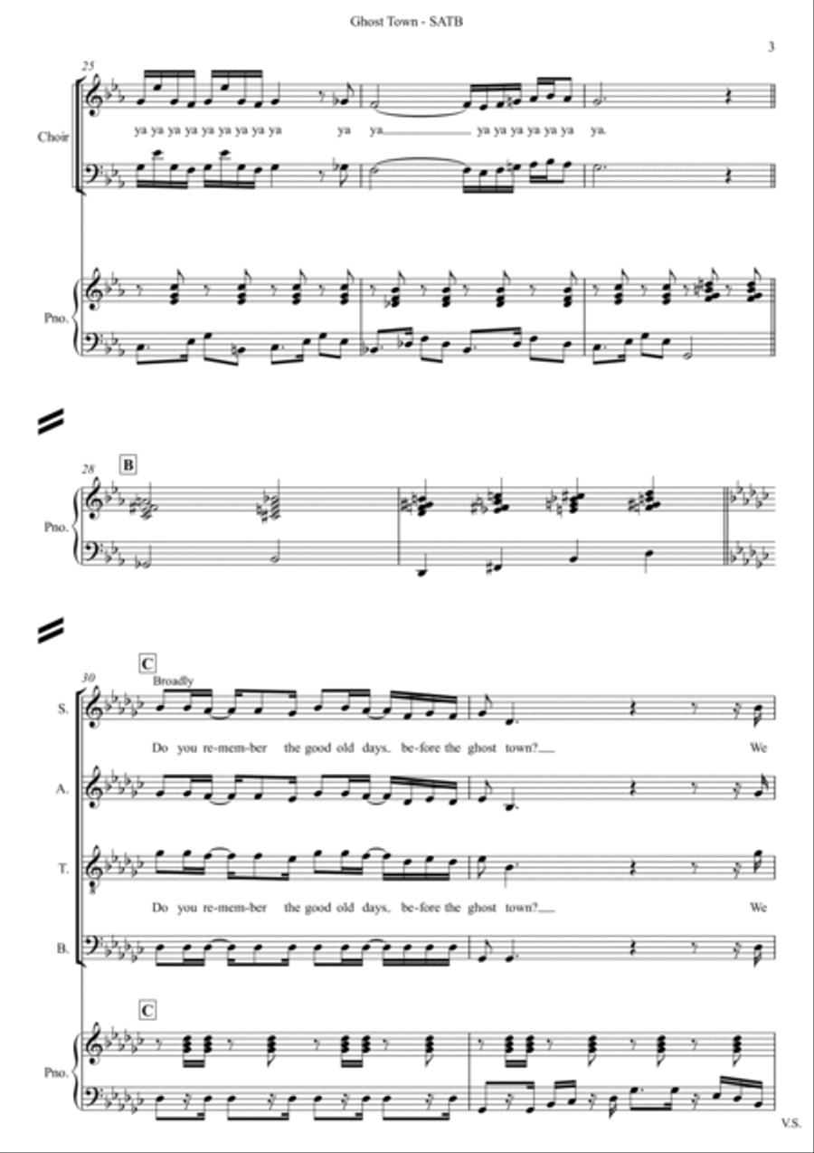 Ghost Town Ghost Town 4-Part scores gallery preview page 3