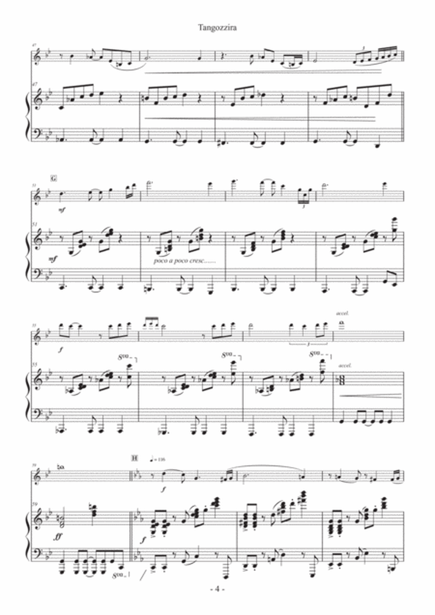 Tangozzira for Violin and Piano