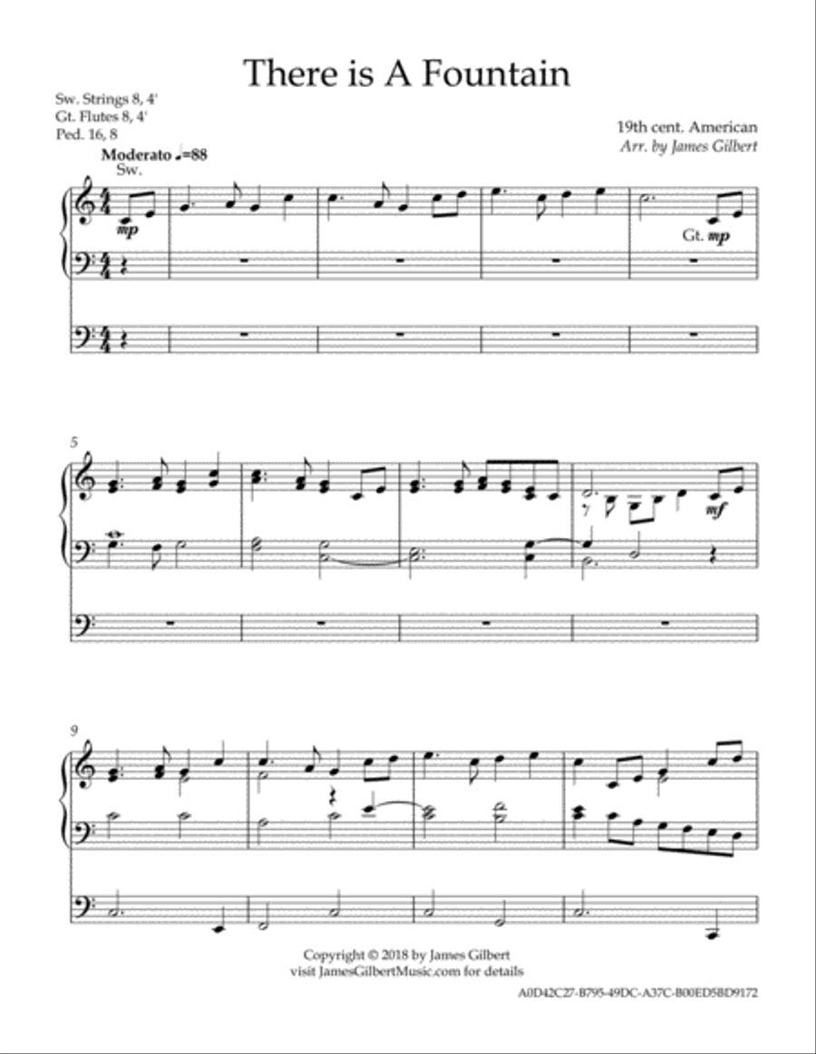 There Is A Fountain Organ Solo scores gallery preview page 2