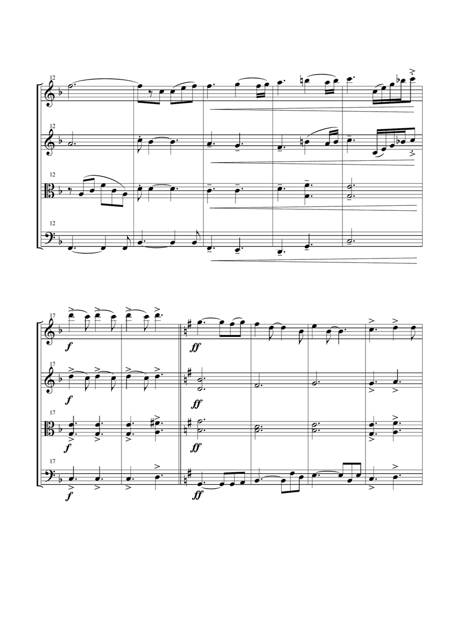 We Are The Champions String Quartet scores gallery preview page 2