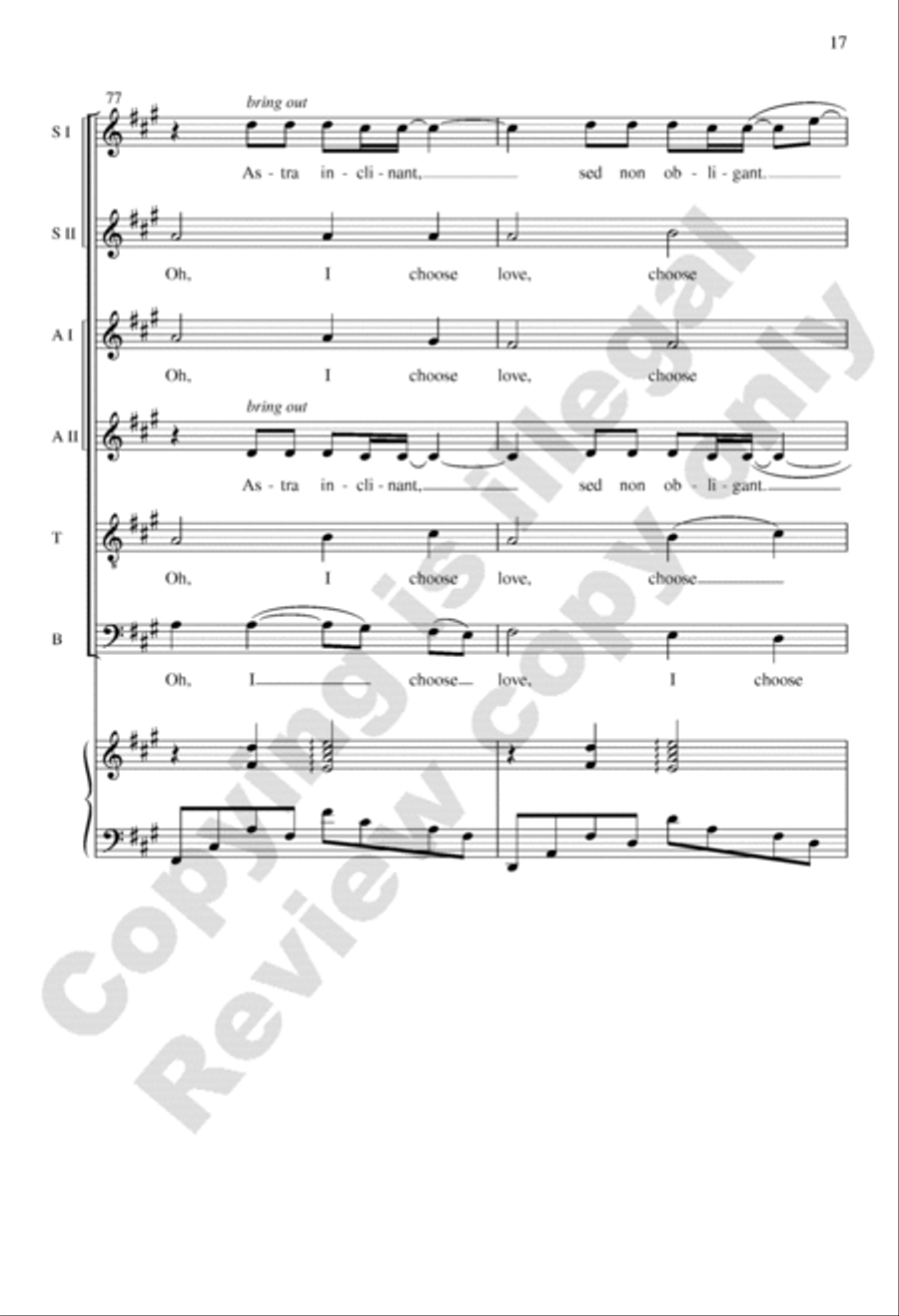Choose Love (Choral Score) Divisi scores gallery preview page 17