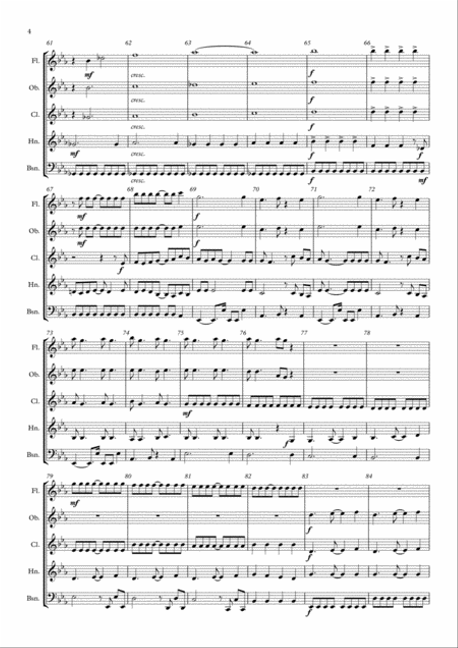 Under Pressure Woodwind Quintet scores gallery preview page 4