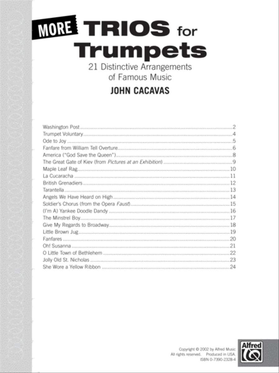 More Trios for Trumpets Trumpet Trio scores gallery preview page 2
