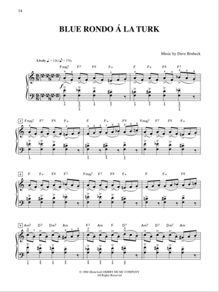 Time Out -- The Dave Brubeck Quartet Piano Solo scores gallery preview page 3
