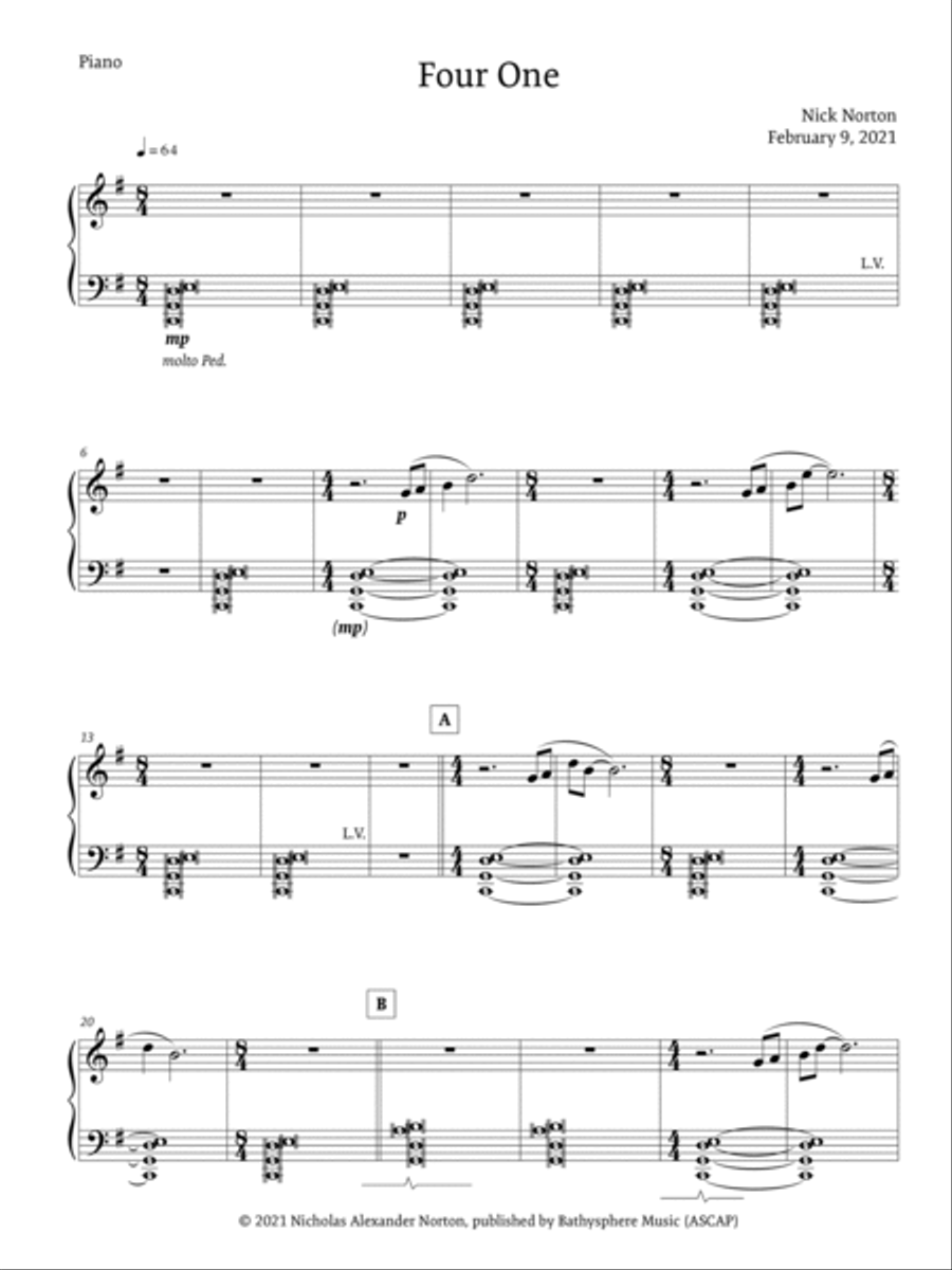 Four Calm Interludes Chamber Music scores gallery preview page 3