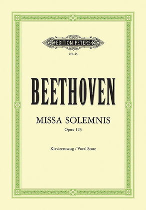 Book cover for Missa Solemnis in D Op. 123 (Vocal Score)
