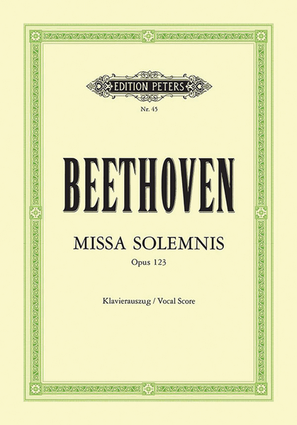 Missa Solemnis in D Op. 123 (Vocal Score)