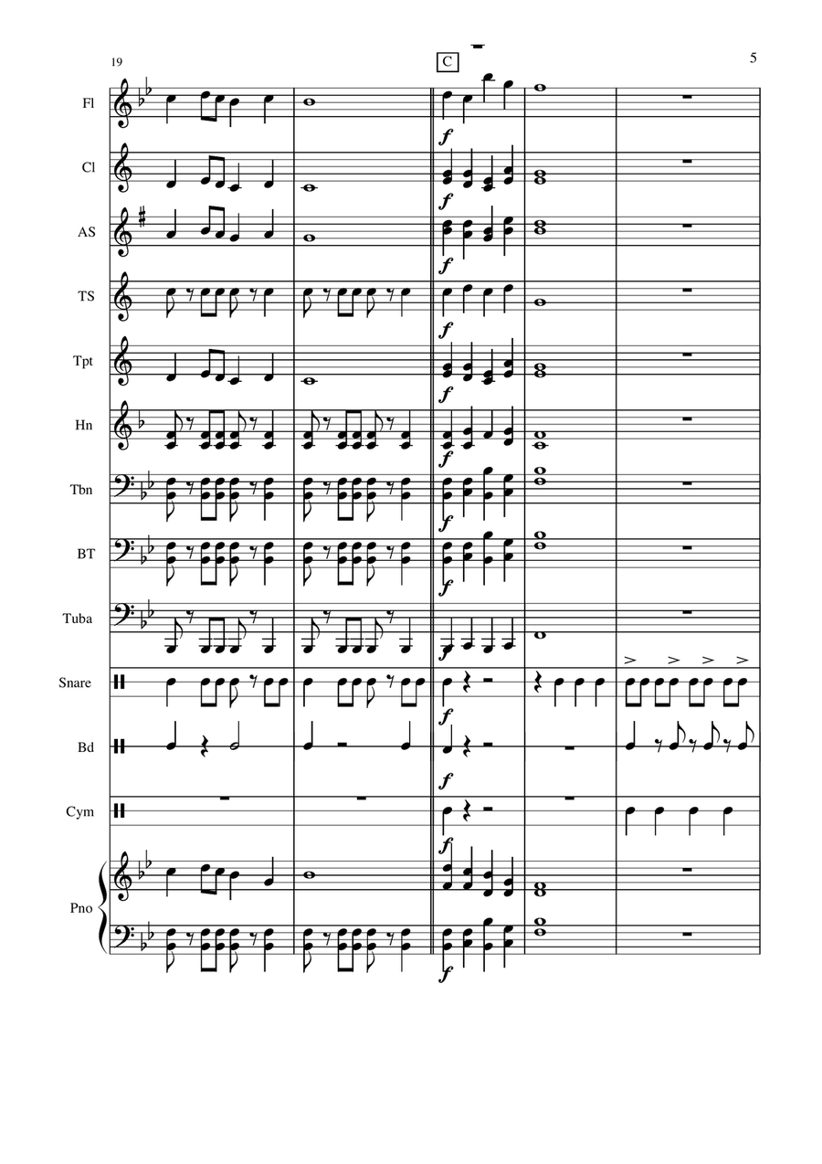 Beijing Folk Song Beijing Folk Song Concert Band scores gallery preview page 5