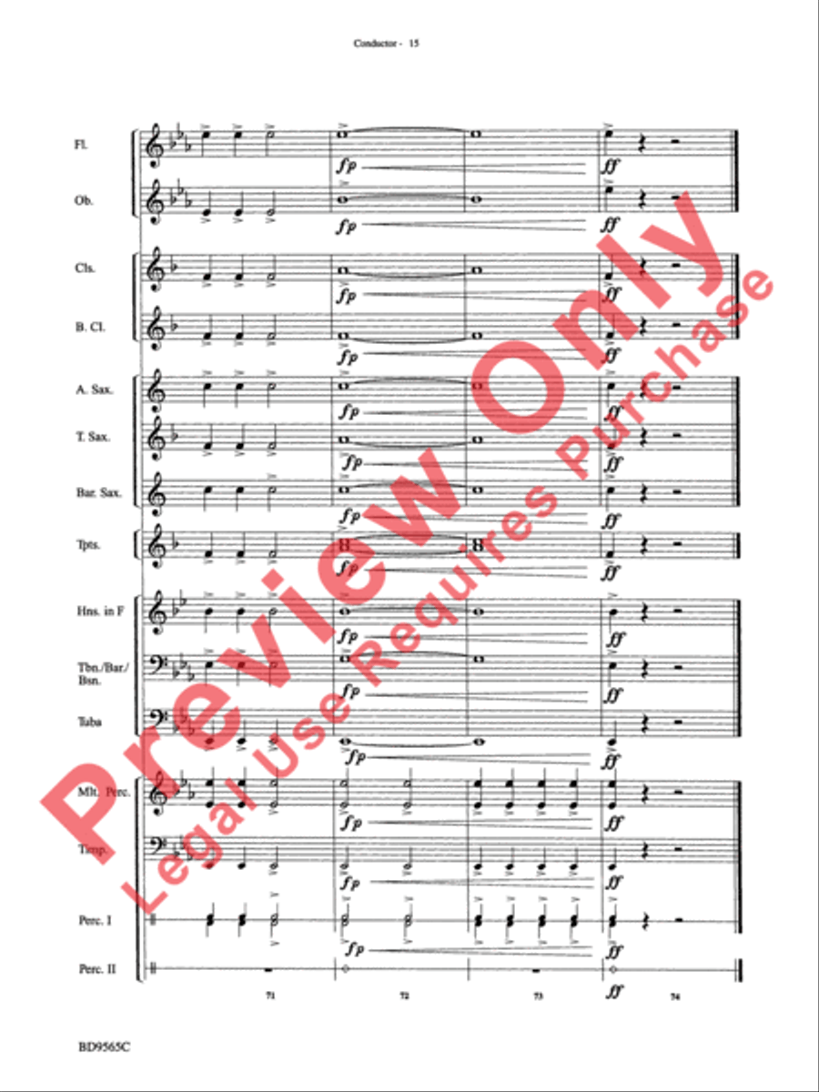 Liturgical Fanfare Liturgical Fanfare Concert Band scores gallery preview page 18