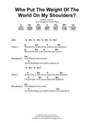 Book cover for Who Put The Weight Of The World On My Shoulders?