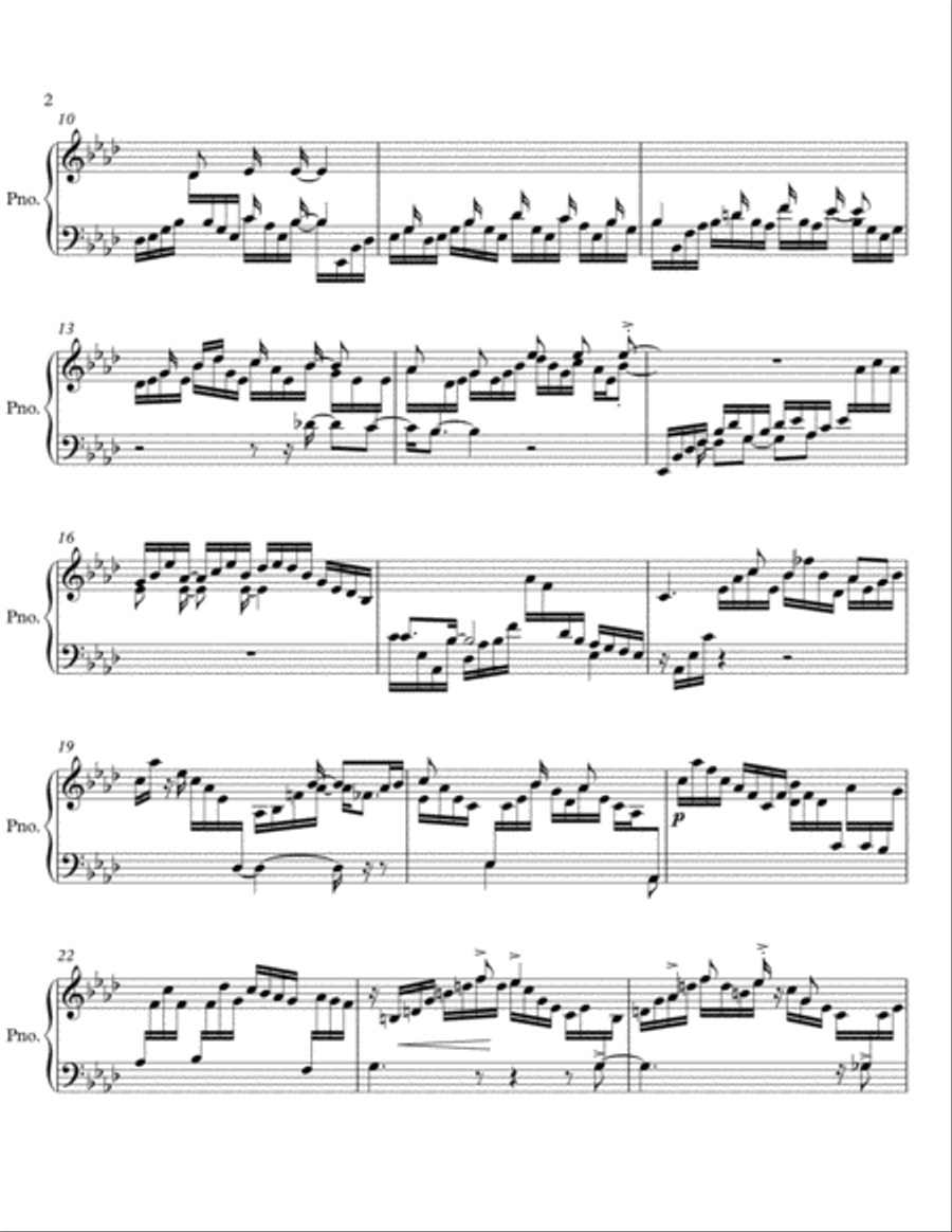 (Allegro) for the Left Hand Alone, op. 48, #3 Piano Method scores gallery preview page 2