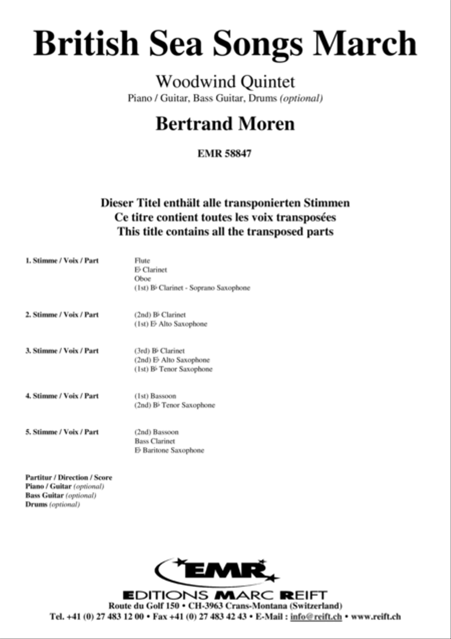 British Sea Songs March British Sea Songs March Woodwind Quintet scores gallery preview page 2
