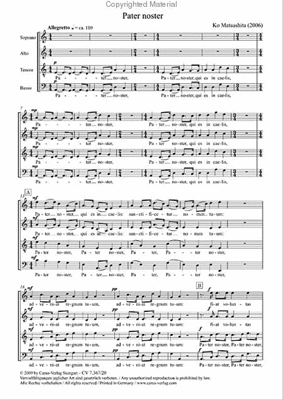 Pater noster 4-Part scores gallery preview page 2