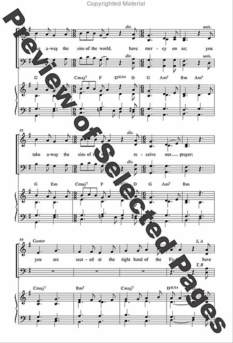 Jubilation Mass - Choral / Accompaniment edition 4-Part scores gallery preview page 10
