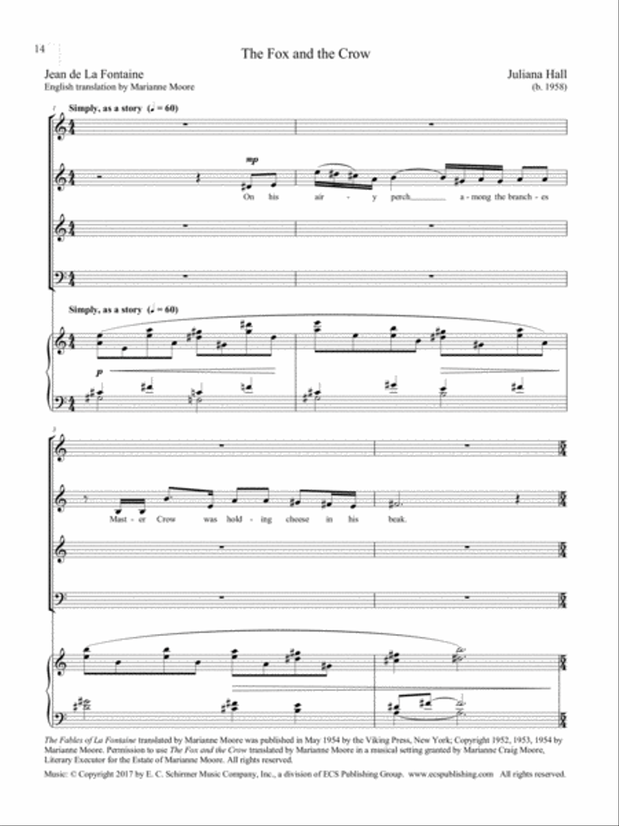 The Fox and the Crow from Fables for a Prince Tenor Voice scores gallery preview page 2