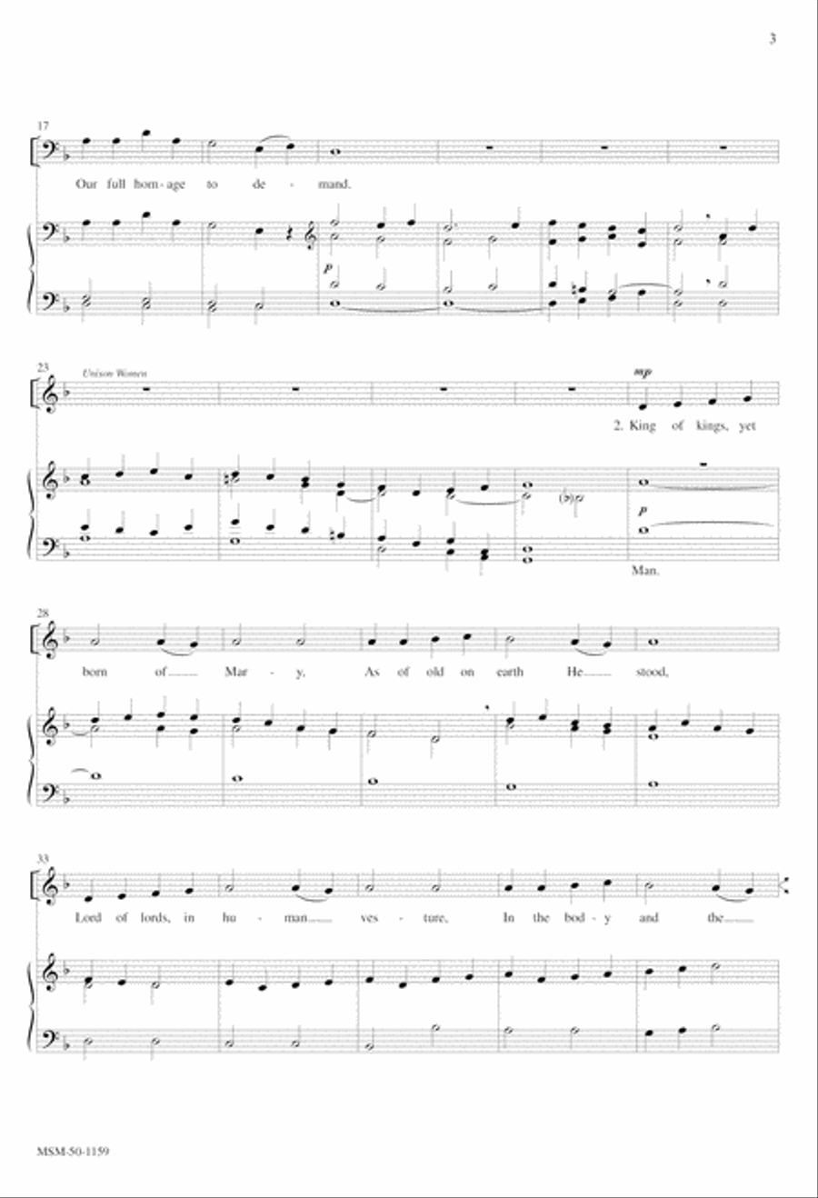 Let All Mortal Flesh Keep Silence from Sing the Songs of Bethlehem 4-Part scores gallery preview page 3