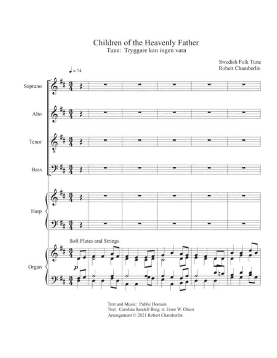 Children of the Heavenly Father 4-Part scores gallery preview page 2