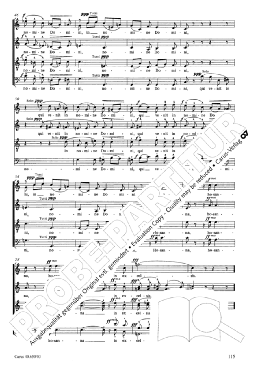Petite Messe solennelle 4-Part scores gallery preview page 118