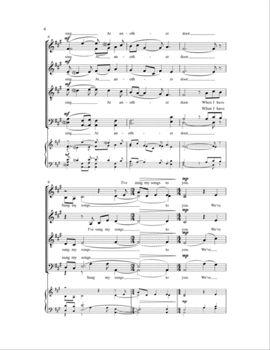 When I Have Sung My Songs To You A Cappella scores gallery preview page 3