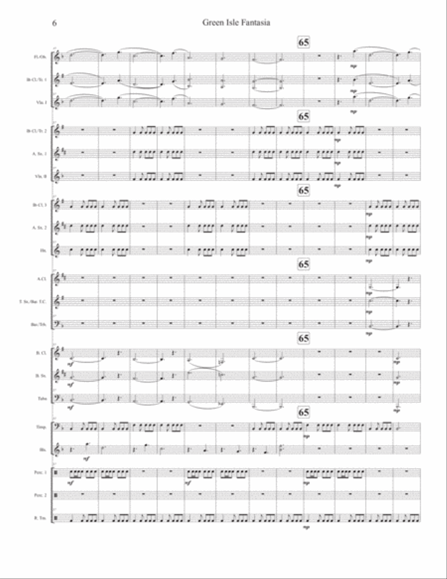 Green Isle Fantasia Concert Band scores gallery preview page 6