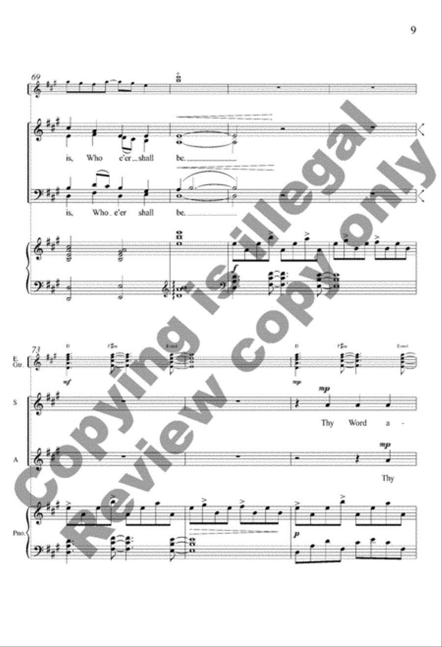 A Mighty Fortress Is Our God (SATB/Guitar/Piano Score) image number null