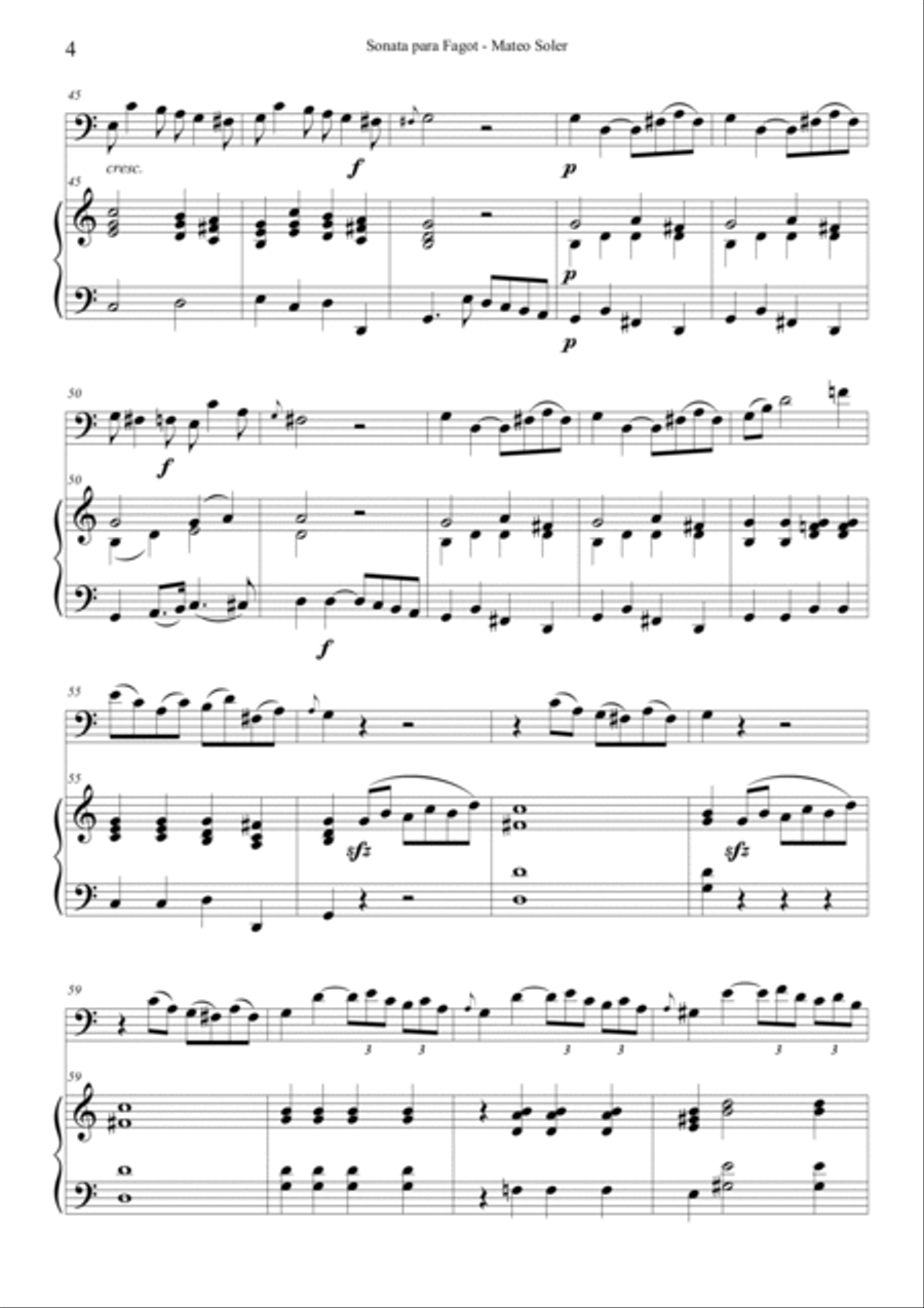 Sonata para fagot de Mateo Soler Small Ensemble scores gallery preview page 6