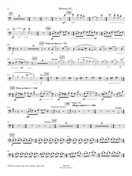 Suite from Mass (arr. Michael Sweeney) - Baritone B.C.