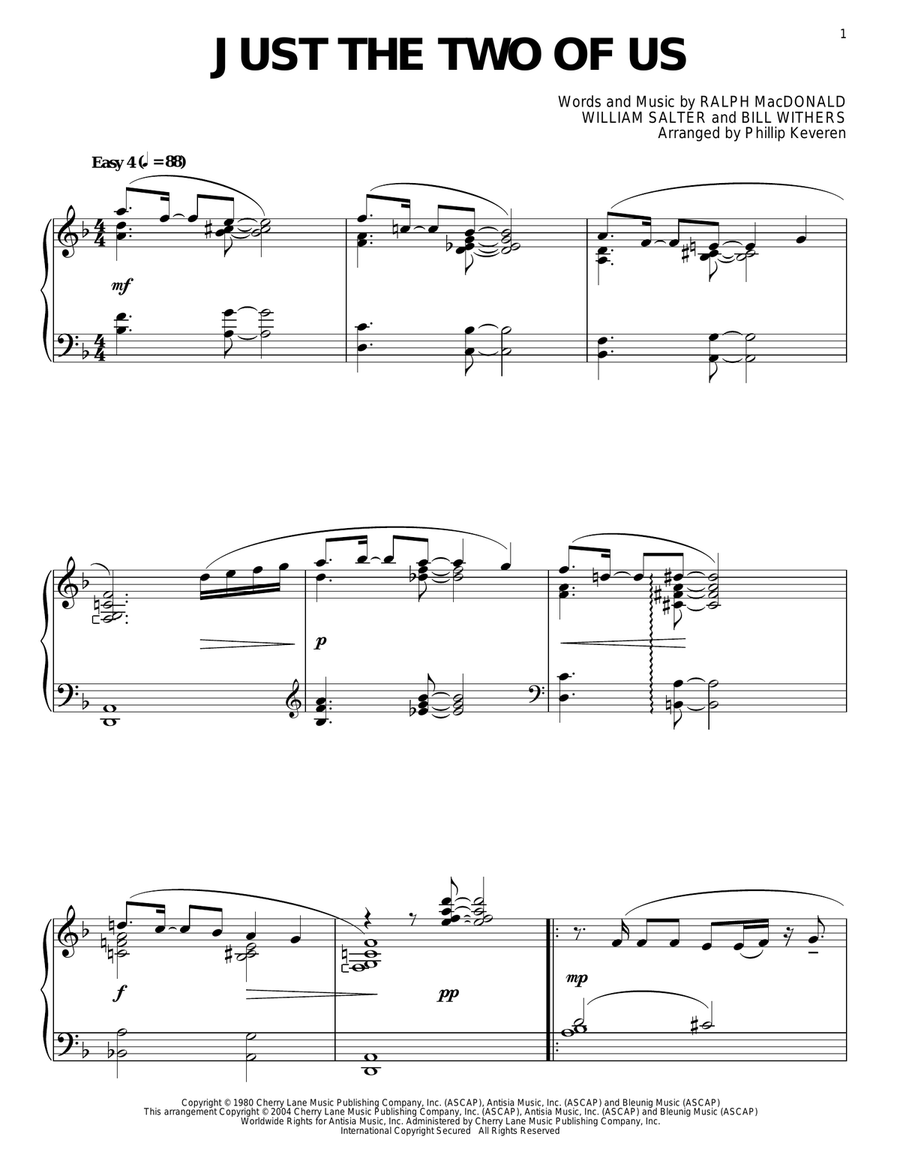 Just The Two Of Us (arr. Phillip Keveren) Piano Solo scores gallery preview page 1