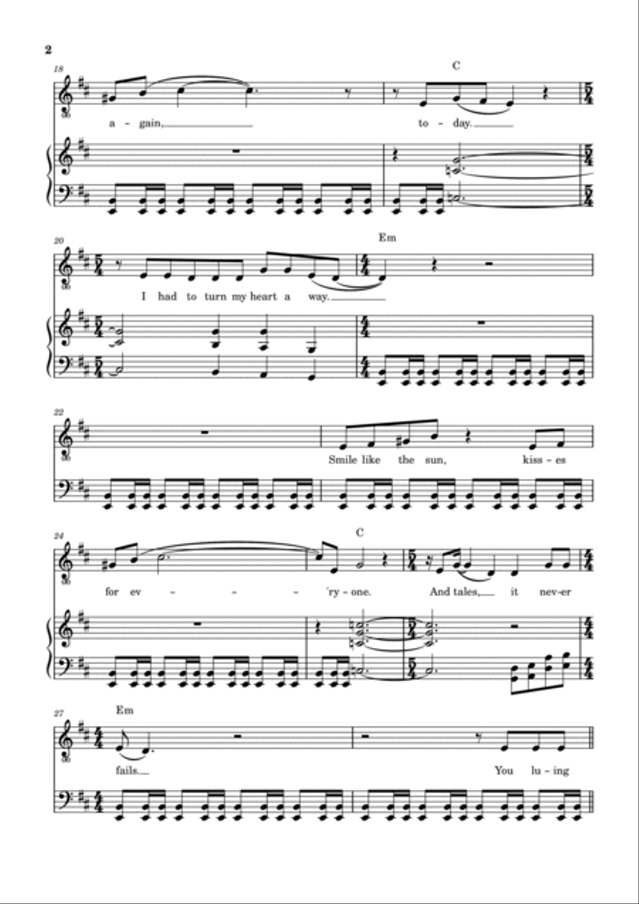 Barracuda Piano, Vocal, Guitar scores gallery preview page 3