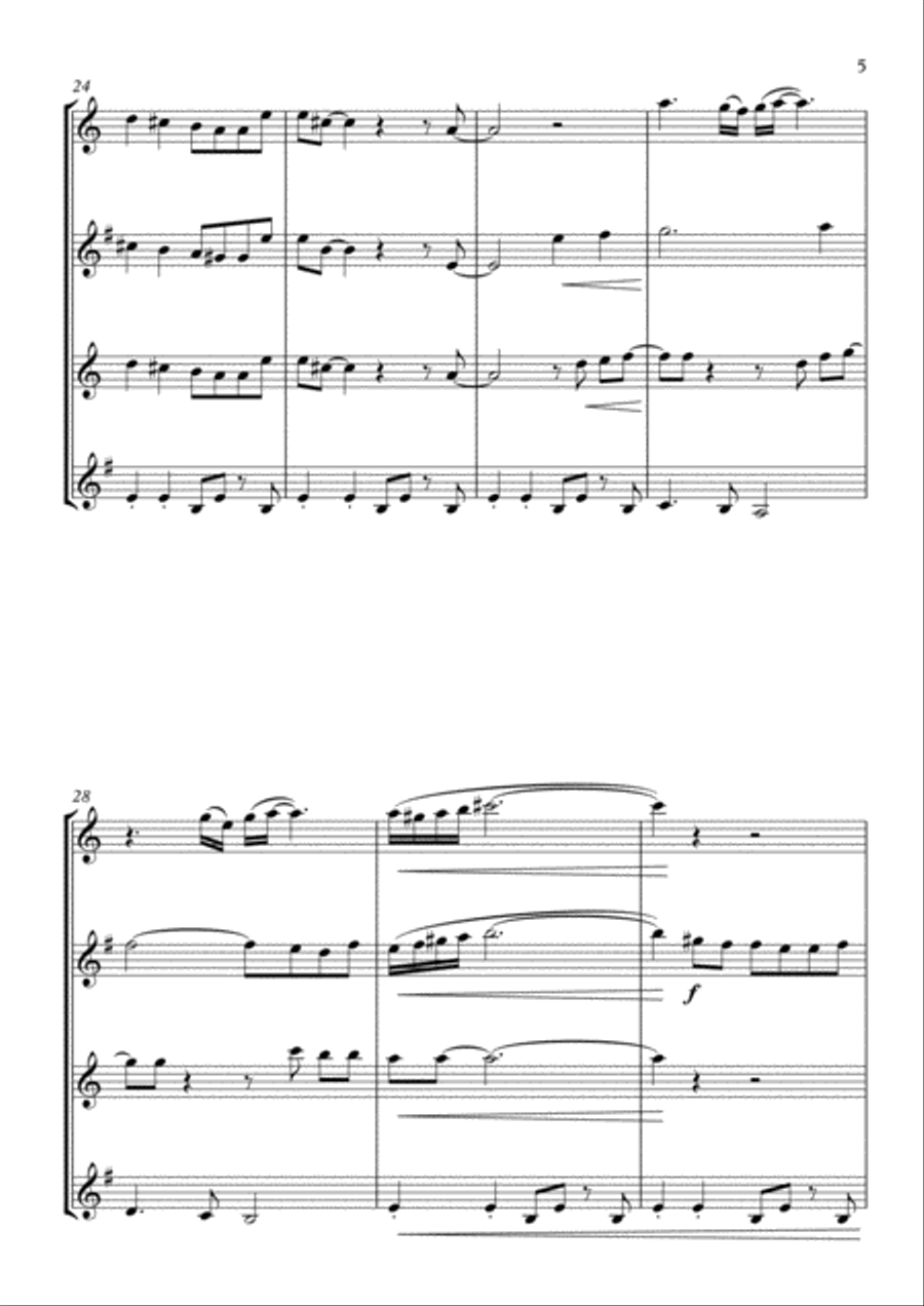 Can You Feel It Saxophone Quartet scores gallery preview page 5
