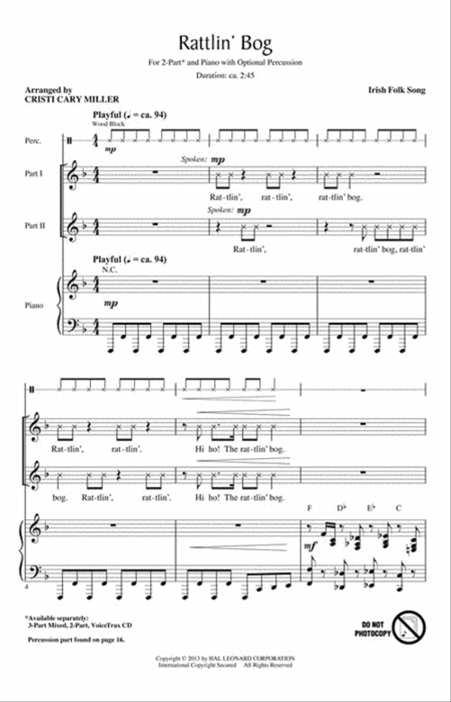 Rattlin' Bog Choir scores gallery preview page 2
