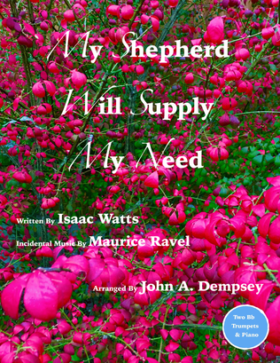 Book cover for My Shepherd Will Supply My Need (Psalm 23): Trio for Two Trumpets and Piano
