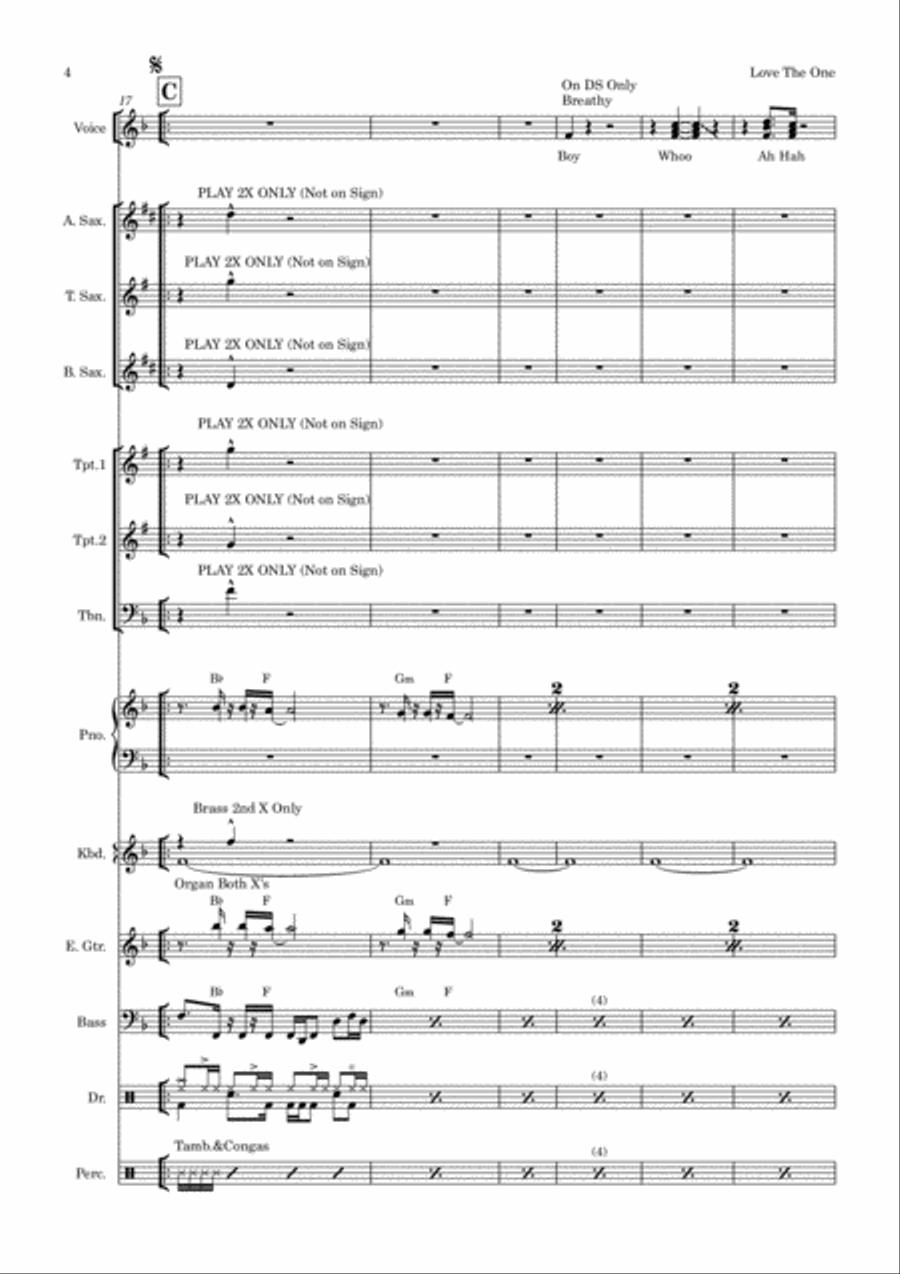 Love The One You're With Tenor Saxophone scores gallery preview page 4