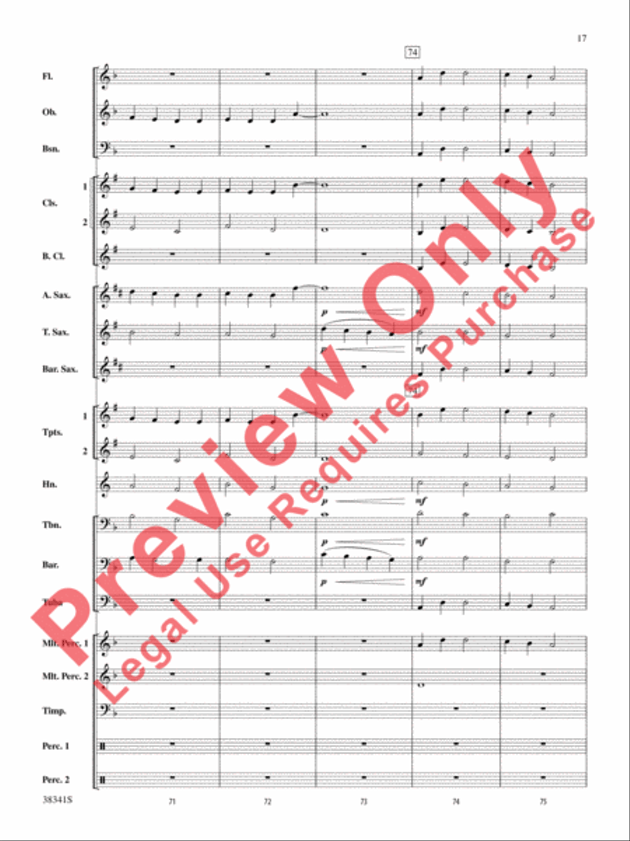 A Canadian Christmas Concert Band scores gallery preview page 18