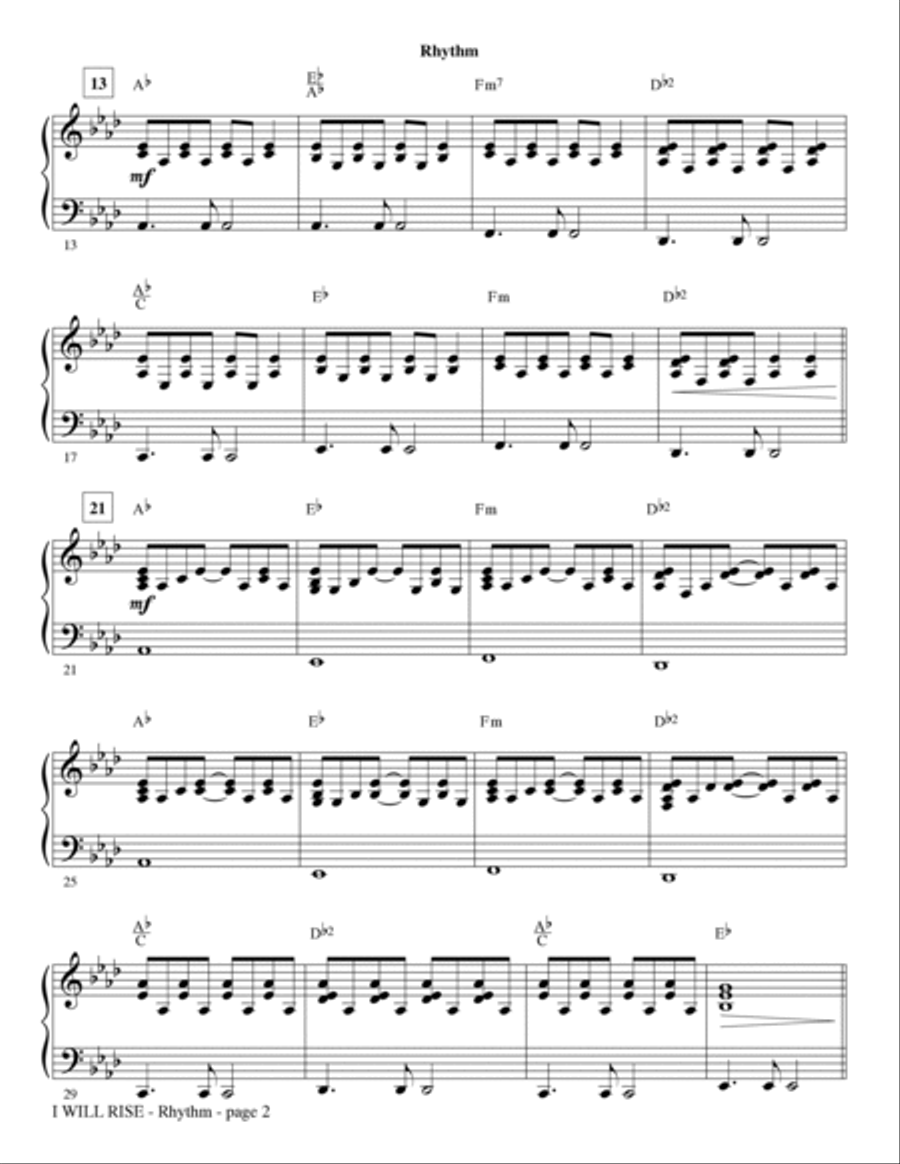 I Will Rise (with Worthy Is The Lamb) - Rhythm Choir scores gallery preview page 2
