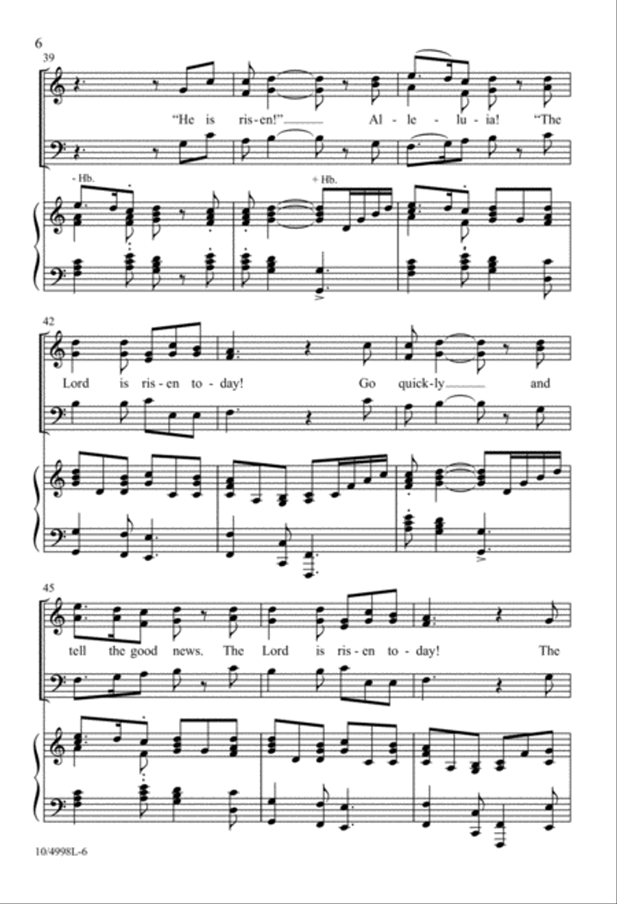 The Lord Is Risen Today! 3-Part scores gallery preview page 6