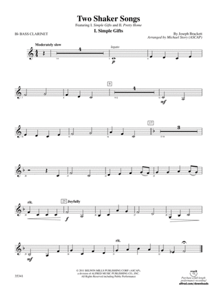 Two Shaker Songs: B-flat Bass Clarinet