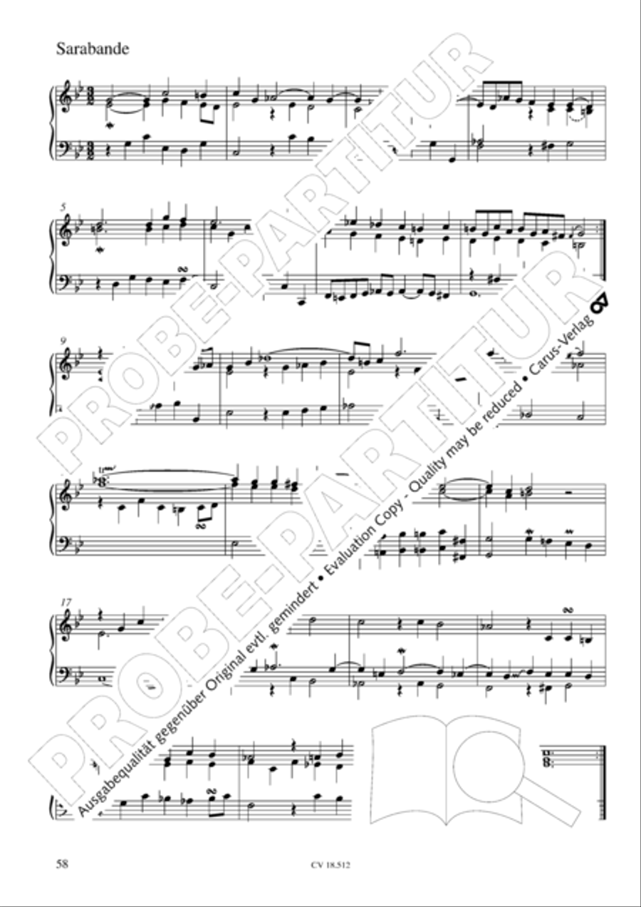 Six Suites Harpsichord scores gallery preview page 59