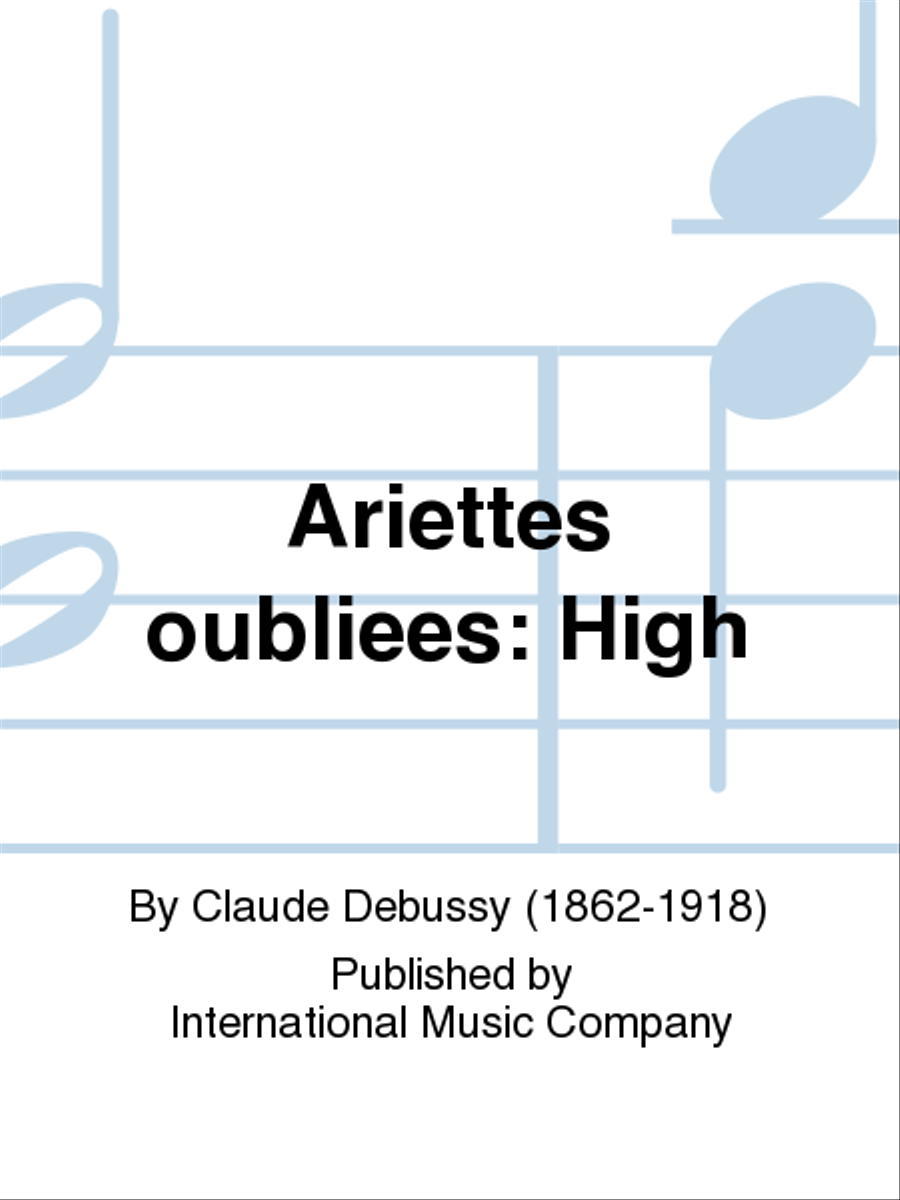Ariettes Oubliees (F. & E.) - High High Voice scores gallery preview page 1