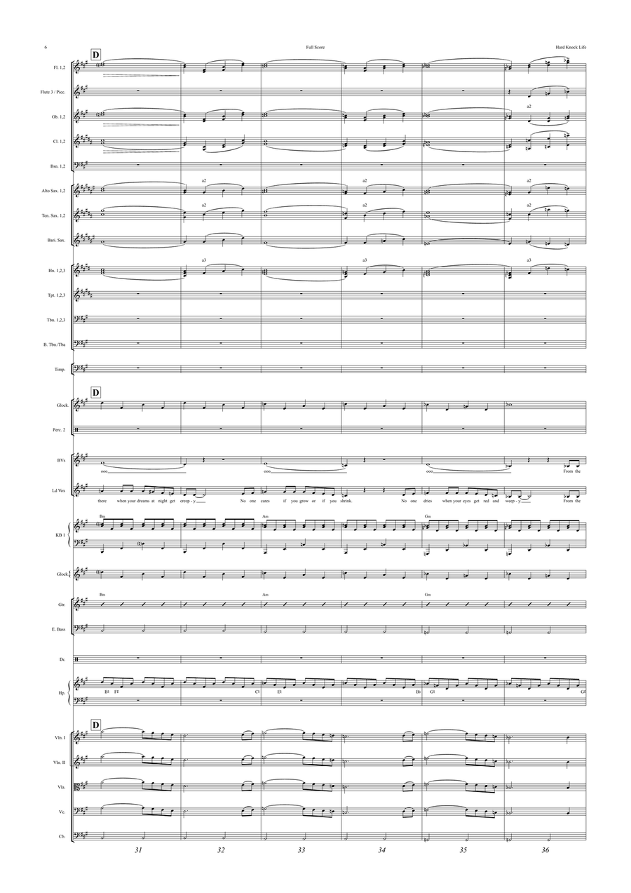 It's The Hard-Knock Life Full Orchestra scores gallery preview page 6