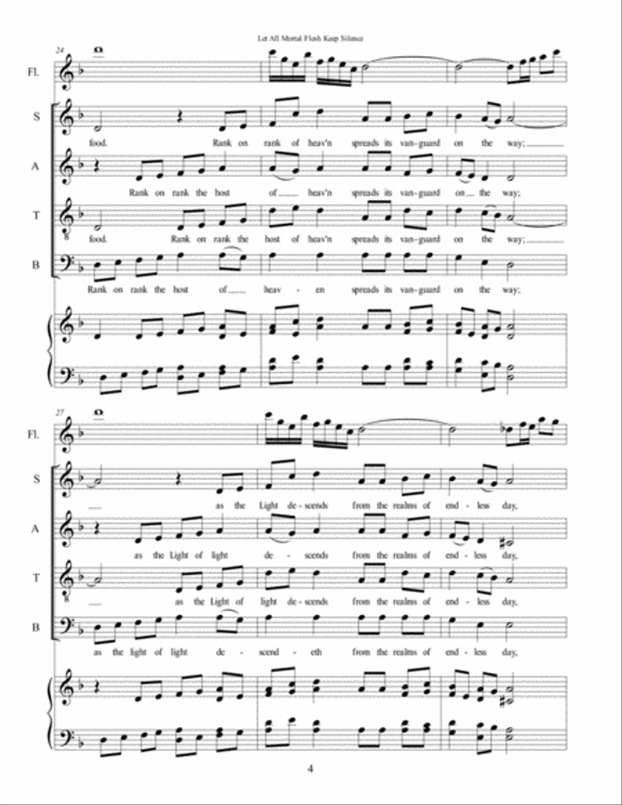 Let All Mortal Flesh Keep Silence (PICARDY) 4-Part scores gallery preview page 5